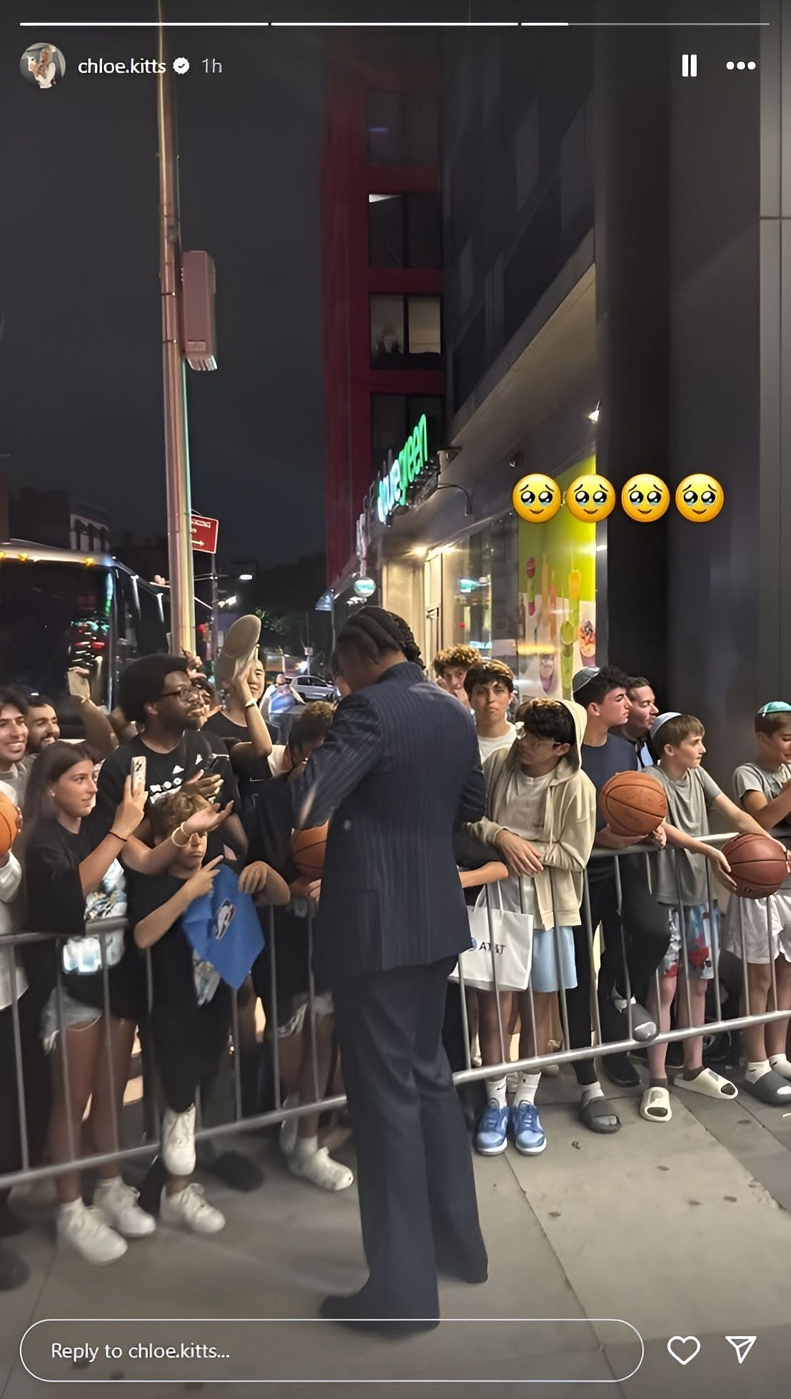 Collin Murray-Boyles' girlfriend Chloe Kitts drops heartfelt reaction on newest Raptors star's wholesome post-draft moment with fans (Photo from Kitts' IG stories)